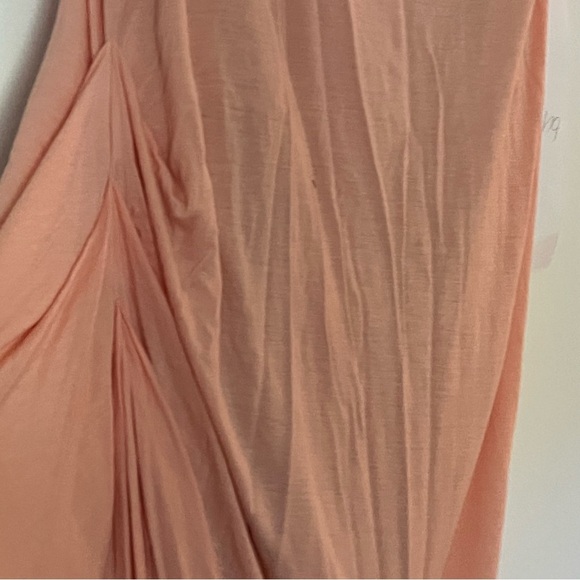 Stunning minimalist asymmetrical draped silk lined pull over dress - Picture 3 of 6